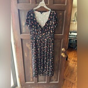 Torrid Black Cherry Print Midi Dress